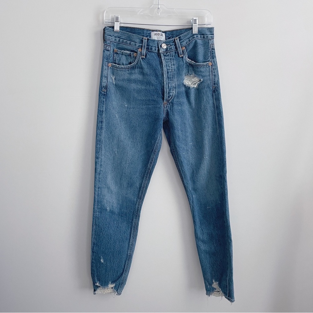 AGOLDE‎ Jamie High Rise Classic Distressed Jeans, Size 26